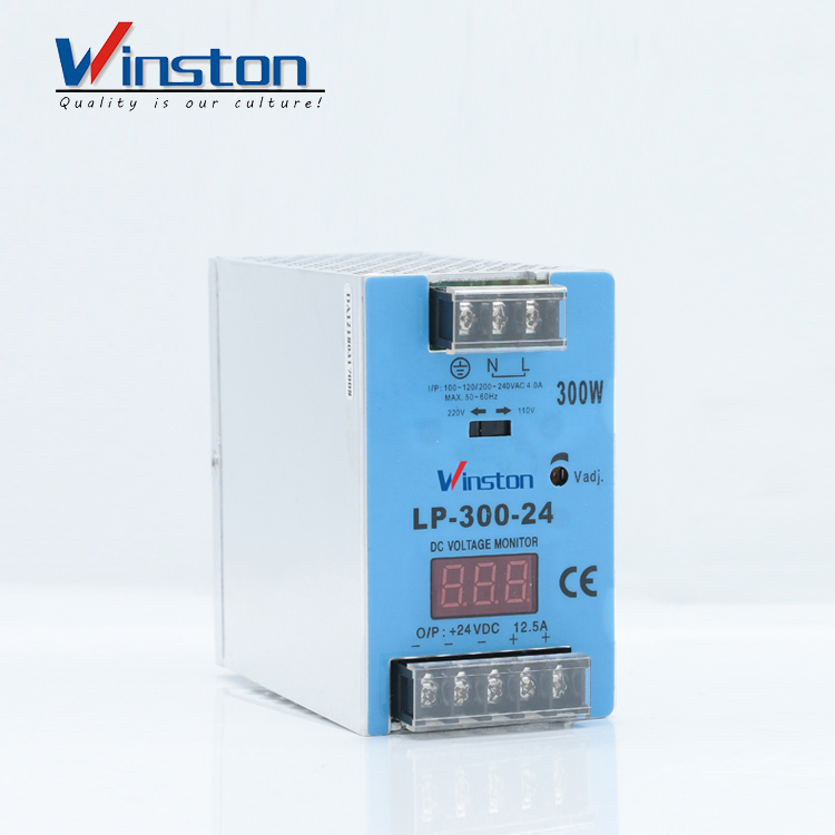 Winston LP300-24 Artículo caliente 12.5A 24V 300W Fuente de alimentación de conmutación de riel DIN simple