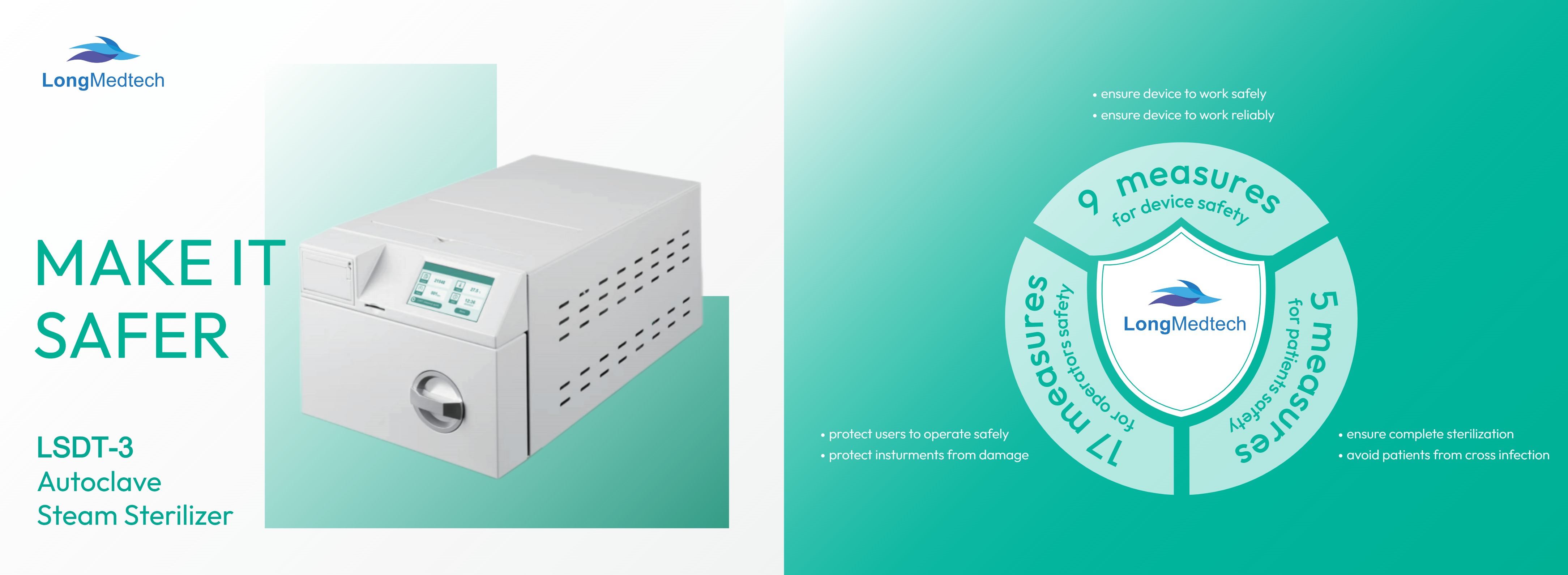 St&eacute;rilisateur &agrave; vapeur autoclave LSDT-3-1