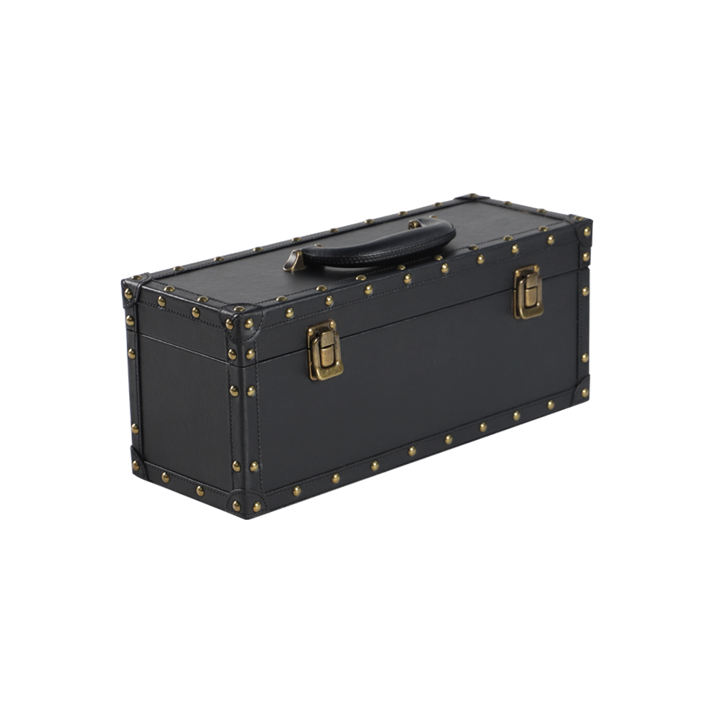 Pu leather Luxury Wine Boxes, Velvet Wine Gift Box & Carrying Case