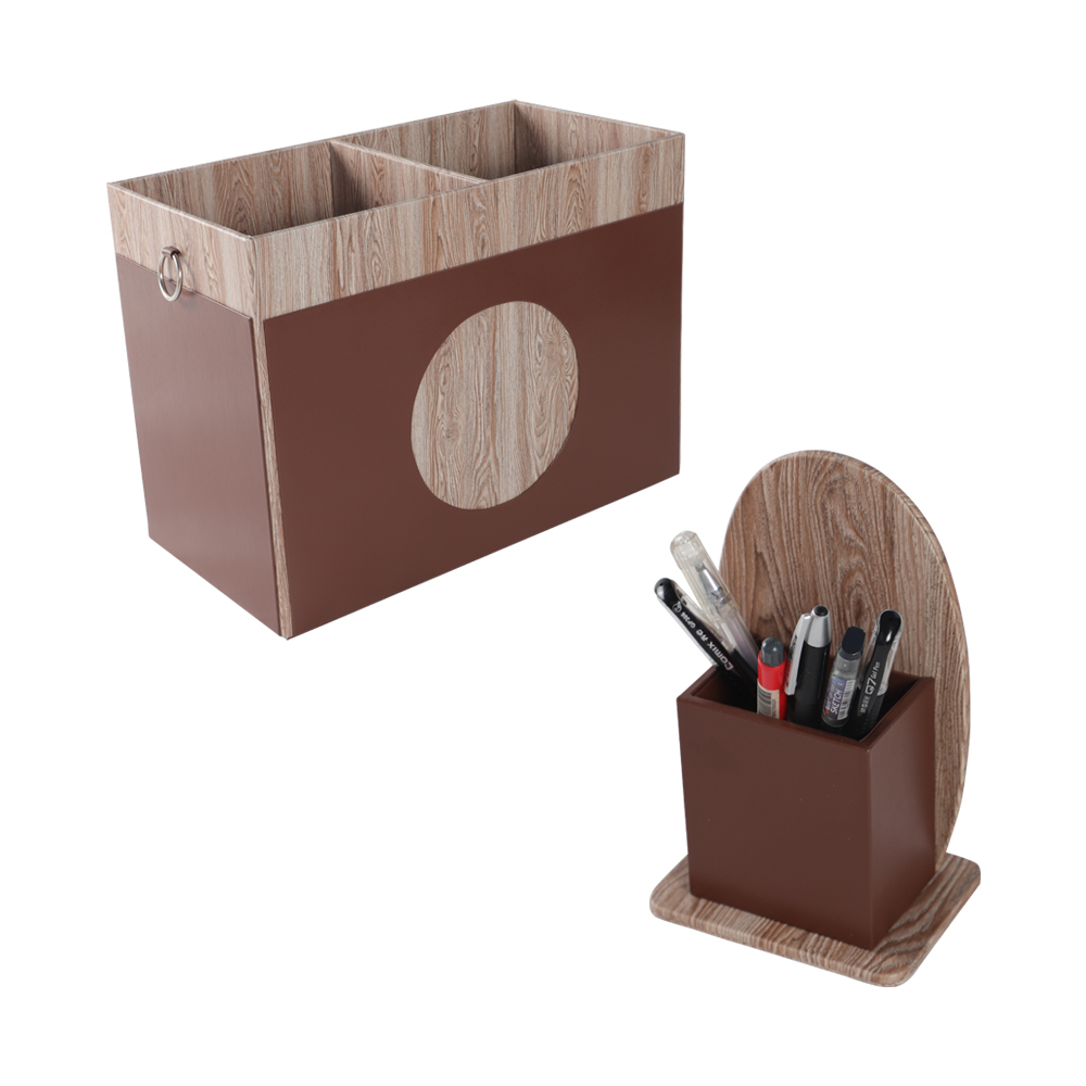 Desk Organizer Set, Desk Accessories Set Includes Pencil Cup Holder, Letter Sorter, Table Mat, Hanging File Organizer, And Sticky Note Holder for Home Or Office
