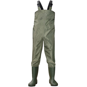 CW001 Water Proof Polyester PVC Fishing Chest Waders with Pvc Work Boots
