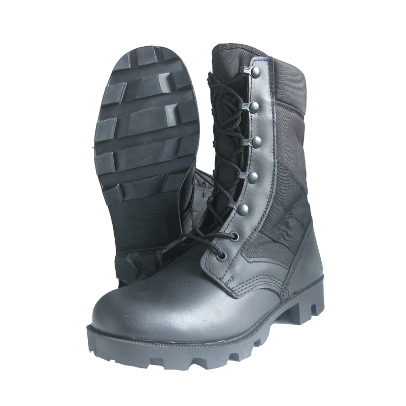 B930 Genuine leather rubber sole military army boots