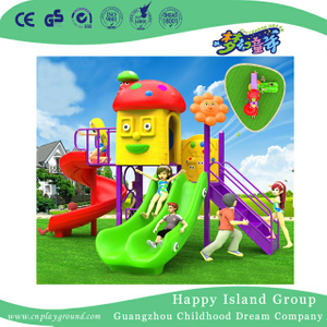 Cartoon-Pilz-Kinderspielplatz mit Doppelrutsche (BBE-A8)