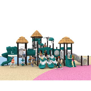 2022 neues Designspiel für Kinder mit Strohdachspielplatz HKDLS01501
