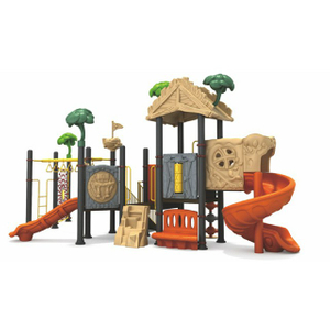 Kleinkind-Baumhaus-Spielplatz im Freien in hellen Farben mit Klettern (ML-2002101) 