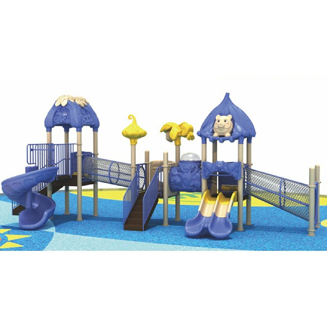 Großer Kinder-Dreifachrutschen-Tierspielplatz im Freien (ML-2003501)
