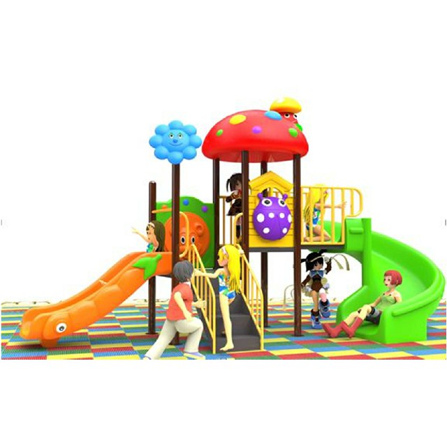 Backyrad Cartoon Flame Roof Kinderrutsche Spielplatz (BBE-N5)