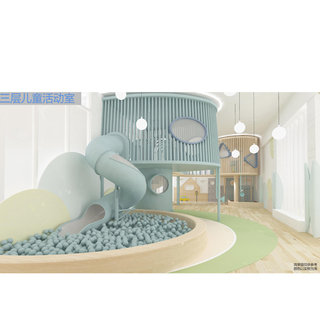 Indoor-Spielplatz mit Cabits und Magic Lighting Gallery und Maze Climbing Set für den Hotel Indoor Park (Zh-HQW3F)