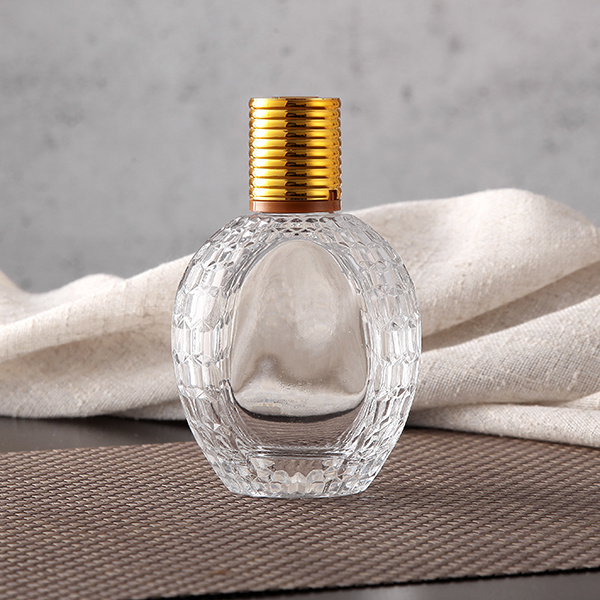 140ml Decanter Clear Glass Wine Bottle with Golden Cap