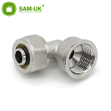 Ajuste de tubería de instrumentación PEX accesorios de bengala de 1/4 pulgadas para adaptador de agua tipos de 4 mm Tipos de latón Compresión