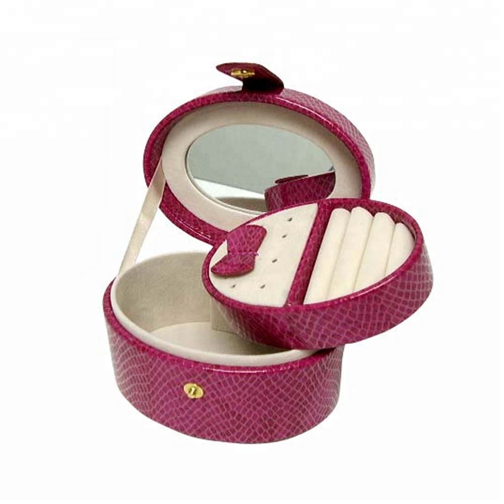 Portable Luxury Leather Small Jewelry Box Ring Packaging Box