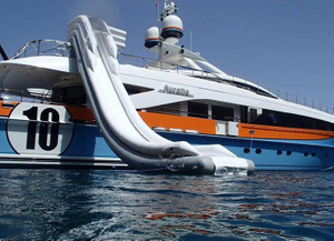 Inflatable Yacht Water Slide For Water Games