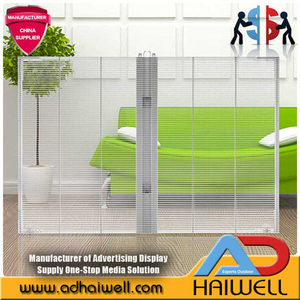 Affichage à LED transparent de mur rideau en verre de construction