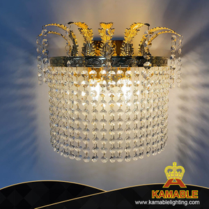 Line Great Excellent Villa Custom Crystal Gold Metal Wall Lamp (YHC2040-W)