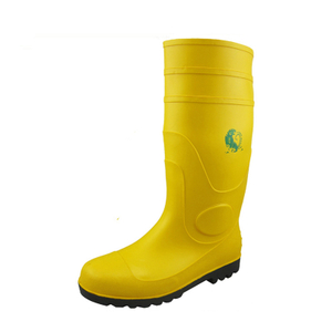 CE approved yellow steel toe cap pvc safety wellington boots