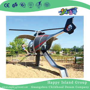 Parque infantil de avión al aire libre con tobogán de acero inoxidable (HHK-1001)