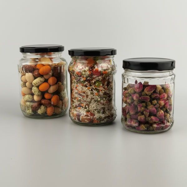 550ml Glass Jar with Metal Lid for Food Packing Empty Jar