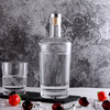 Luxury Heavy Brandy Glass Bottle for Liquor Clear Round Shape Bottle
