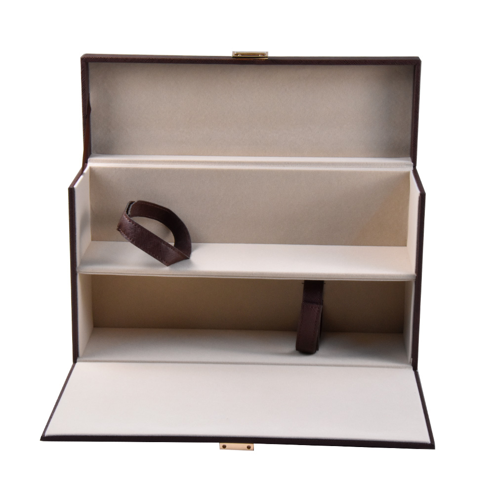 Wine Box Manufacturer Brown PU leather sunglasses box