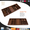 Customized jewelry box logo and set luxury big jewelry tray for display