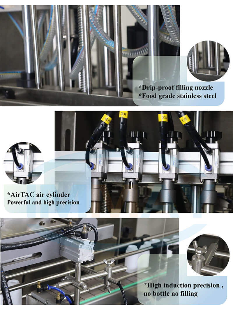 4 nozzles liquid filling machine 4-Düsen-Flüssigkeitsfüllmaschine