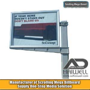 Cantilever Scrolling Rotating Dynamic Ads Display Billboard
