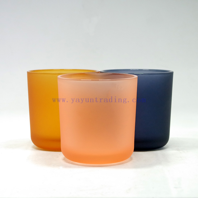 wholesale translucent cobalt blue color glass candle jar/ holder/tumbler for Christmas