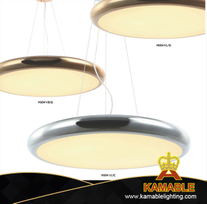 Декоративное акриловое подвесное освещение утюга гостиной круглой формы (KAH0041/S/G) 