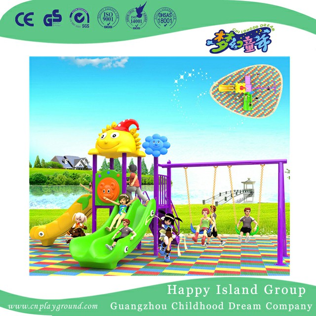 Outdoor Cartoon Einfache Kinder Rutsche und Schaukel Spielplatz (BBE-A65)