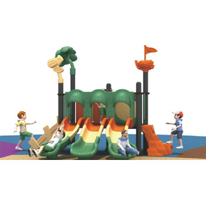 Outdoor Kinder kleiner Baumhaus Spielplatz mit drei Rutschen (ML-2002602)