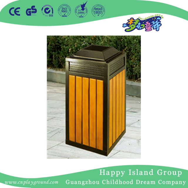 出售社区圆形木制垃圾桶 (HHK-15007)