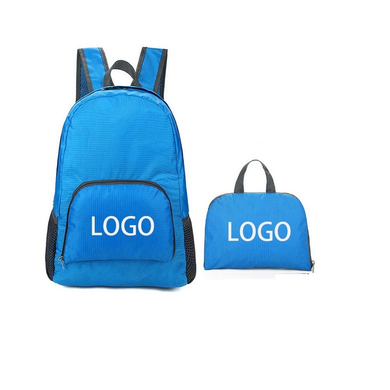 2022 210d Poly Durable Shoulder Portable Travel Folding Backpacks