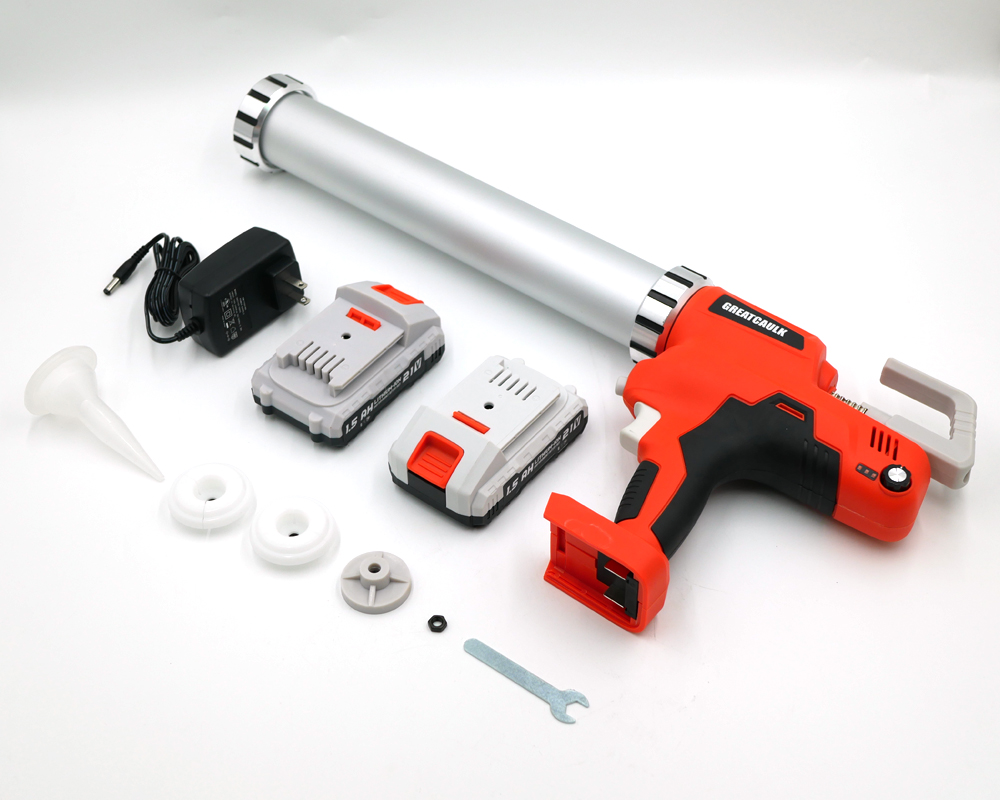 V Electric Li Ion Cordless Adhesive Gun Caulk Gun With Batteries And Charger For Caulking