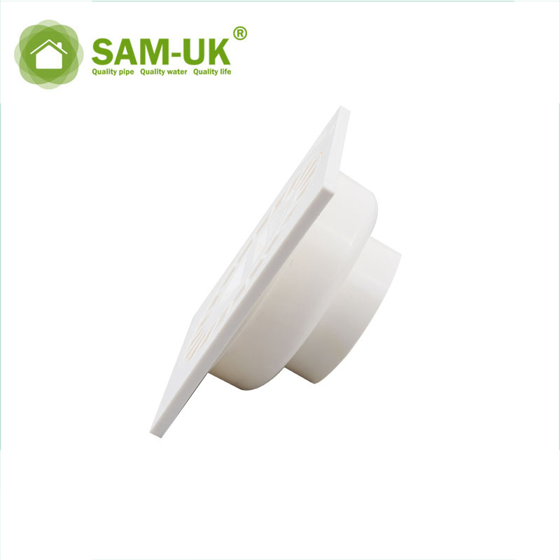 10L * 10W * 3.5H Cap de tapón de PVC / accesorios UPVC / PVC-U Pipes Línea Accesorios de la línea de drenaje de piso cuadrado sellado