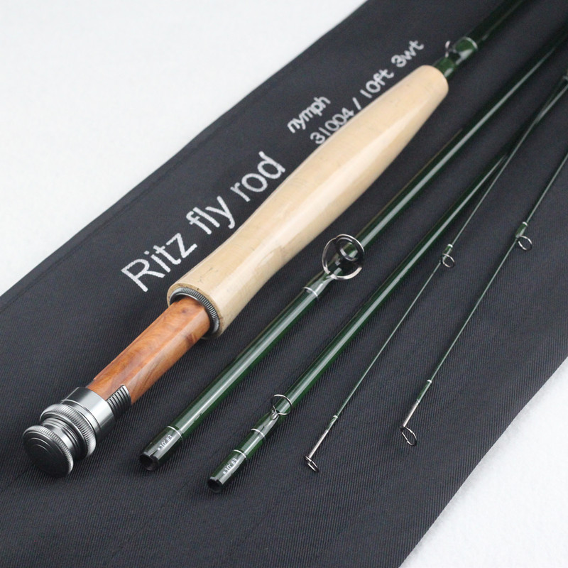 10ft 3wt 4pc 2 Tip Fly Rod Euro Nymph 