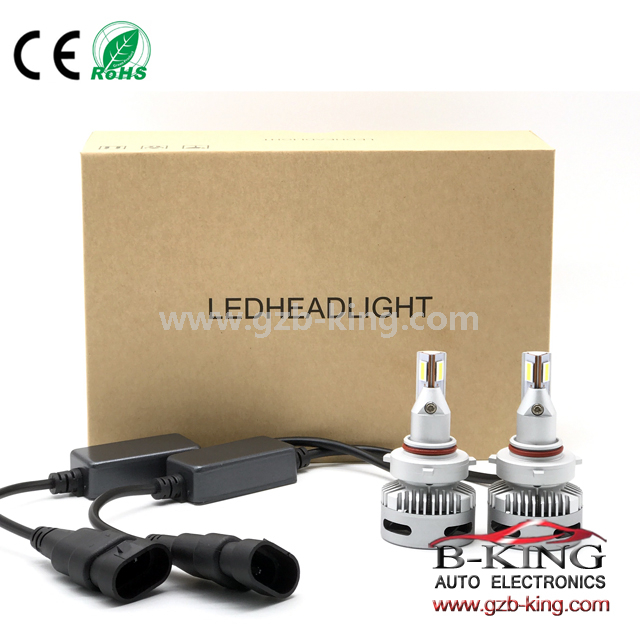 9-30V 80W 10000lm compact HB3(9005) HB4(9006) car LED headlight bulb for projector lens 