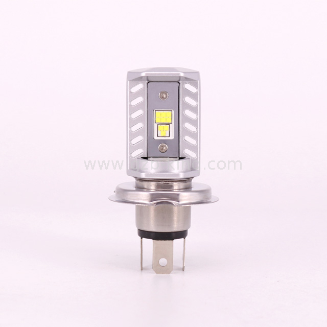 Mini all in one fanless H4 15W 1600LM motorcycle LED headlight bulb 