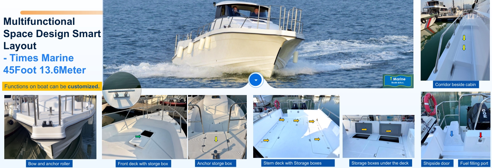 釣り旅行中に安全な滑り止めデッキを利用する釣り人。