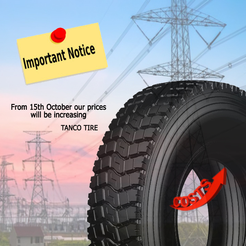 IMPORTANT NOTICE: From 15th October TANCO Tire prices will be increasing