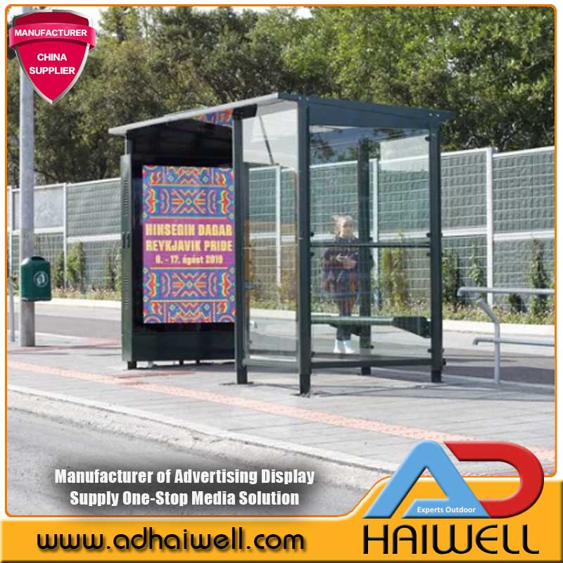 Digitale LED-Bushaltestelle Smart City-Displays