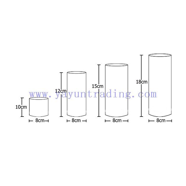 Large Clear Glass Cylinder Hurricane Vase Candle Holder