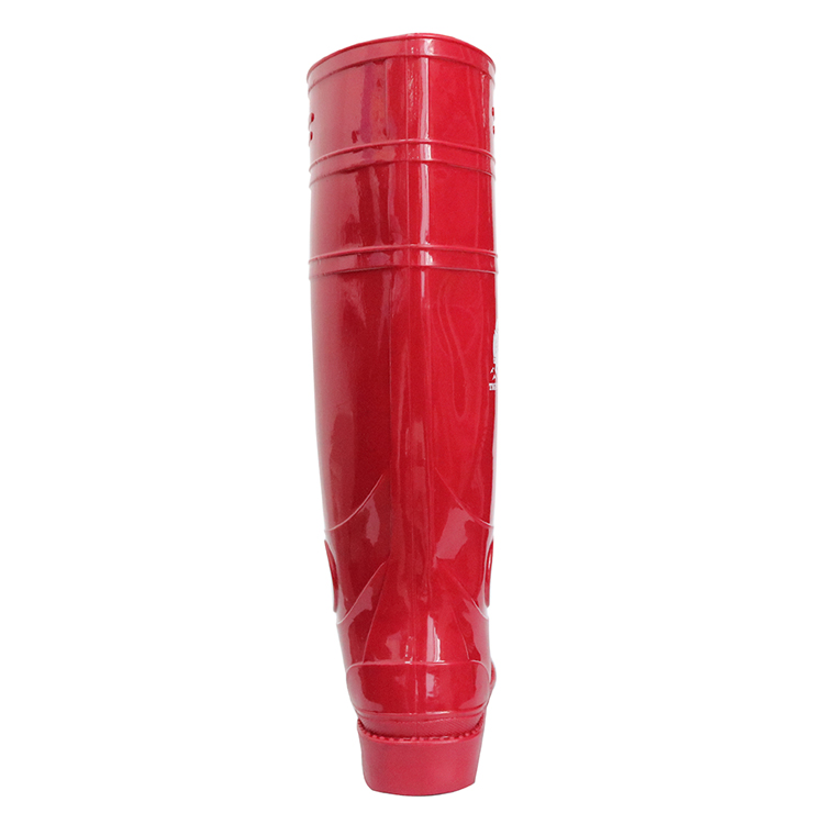 103-RR Lightweight non safety red glitter pvc rain boots