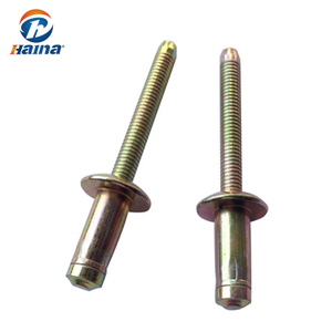 Remache ciego de Hemlock de acero al carbono plateado zinc de color para la industria automotriz y ferroviaria