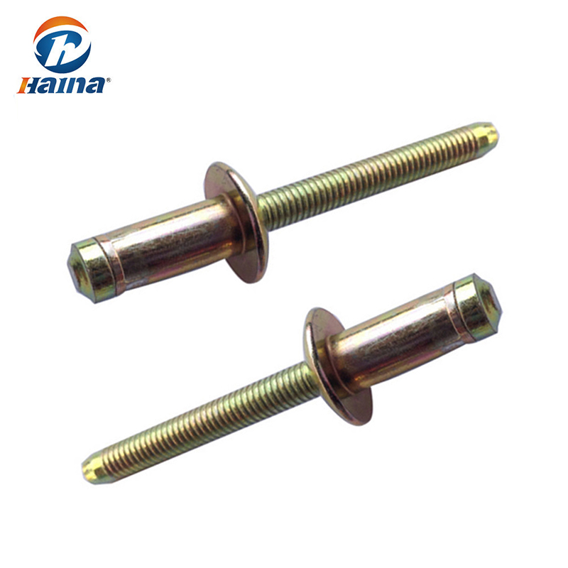 Remache ciego de Hemlock de acero al carbono plateado zinc de color para la industria automotriz y ferroviaria