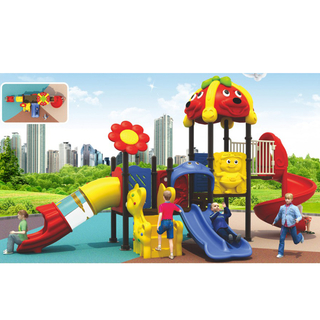 Spielplatzausrüstung mit Cartoon -Affen und Blumen- und Schaukelsets für Verkauf HKDLSZS09301