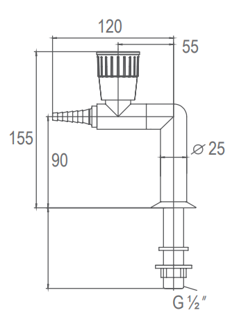 Laboratory Equipment, Single Erect Water Tap (F1101L)