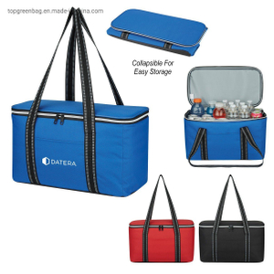 Polyester Insulated Bulk Foldable Big Large Grocery Tote Heavy Soft Cooler Bag