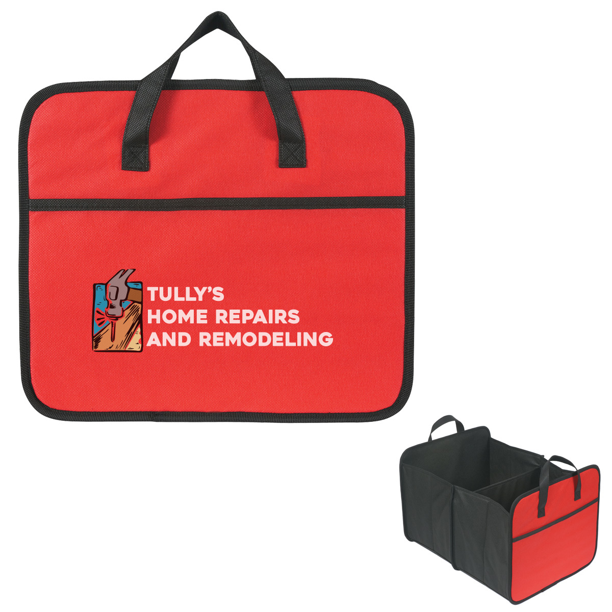 Heavy Duty Collapsible Organizer Household Storage Nonwoven Tote Bags