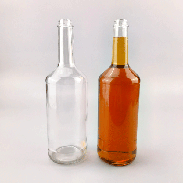 980ml glass wine packing bottle Empty Clear Finish Liqueur Glass Bottle 