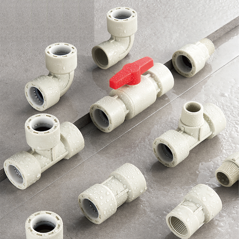 PP男性适配器灌溉水管推件连接器快速8mm连接塑料可调管配件
